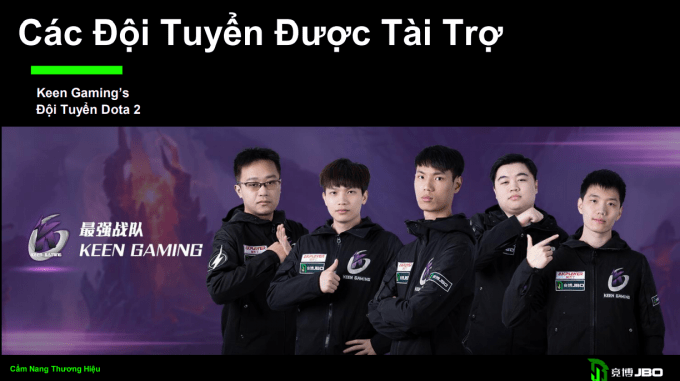 Jbo hop dong tai tro Keen Gaming’s Doi Tuyen Dota 2